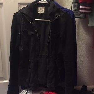 Black zip up cute light jacket
