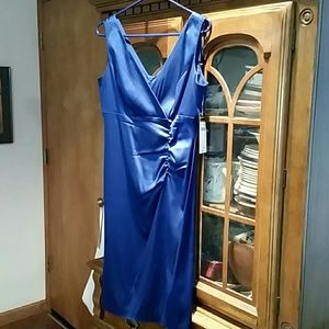 NWT Donna Ricco cocktail dress sapphire blue