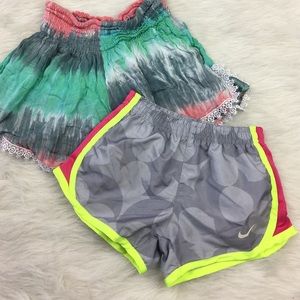 Nike soccer shorts and boutique shorts bundle
