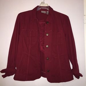 Dark red chicos denim jacket