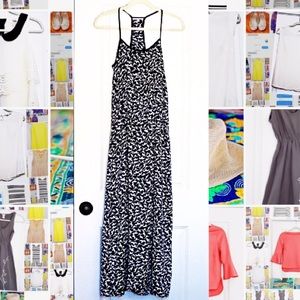 Collective Concepts Silk Seagull Navy & White Maxi