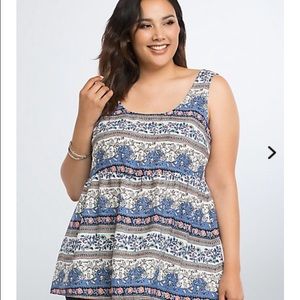 Torrid Mosaic Print Crepe Tank Top
