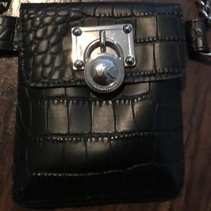 Michael Kors coin purse with silver strap
