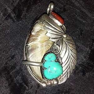 Sterling bear claw pendant