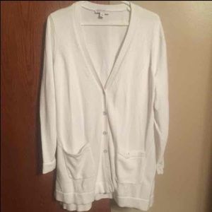 White heavy cardigan (qvc) XXL