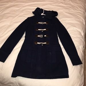 Navy blue peacoat