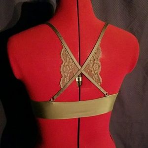 Victoria's Secret Grey strappy back demi bra