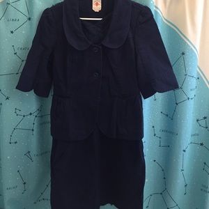 Two-piece Navy Tulle Dress 1960’s 60’s mad men