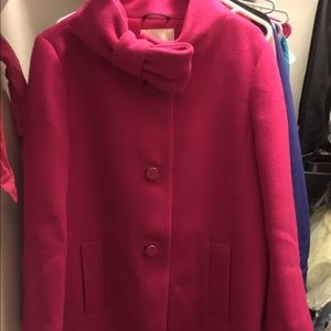 Kate Spade Bow Neck Wool Coat sz 14