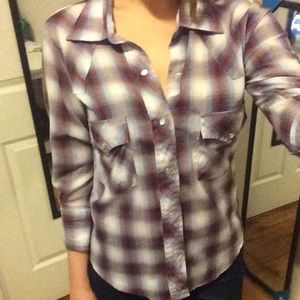 Beautiful eco friendly checkered flannel size S