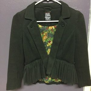 Free People Ruffle Blazer