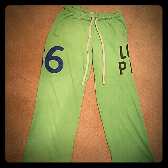 (PINK Victoria Secret) green sweat pants used