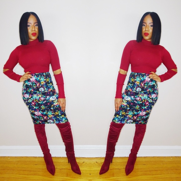 Dresses & Skirts - Floral Pencil Skirt Dresses & Skirts - Floral Pencil Skirt