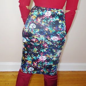 Skirts - Floral Pencil Skirt Skirts - Floral Pencil Skirt