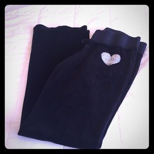 Black velvet Bebe jogging/lounge pants