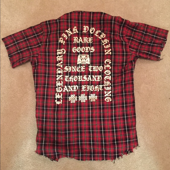 Zip Up Red Plaid Shirt