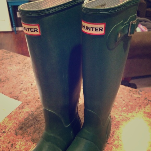 Green hunter boots