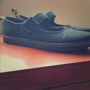 Black Dr Marten Mary Janes. Vegan.