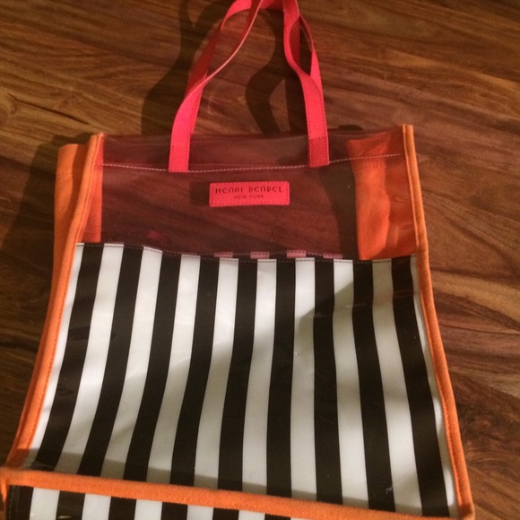 Henri Bendel signature strip tote bag