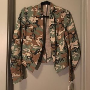 Free People women's blazer, camouflage, size 0