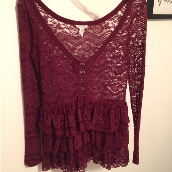 Lace long sleeve top