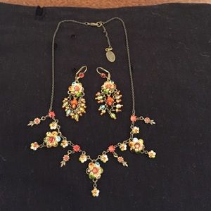 Michal Negrin necklace and matching earrings