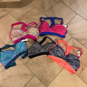 5 Pack 36B racerback sports bras exercise fitness