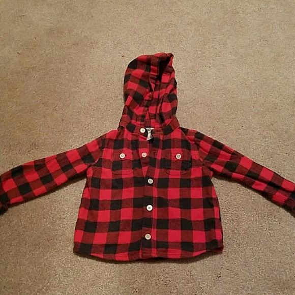 Baby b'gosh Flannel with hood