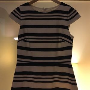 J.Crew striped blue and white dress