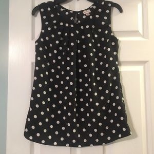 Polka dot sleeveless top