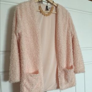Fluffy Pink Cardigan