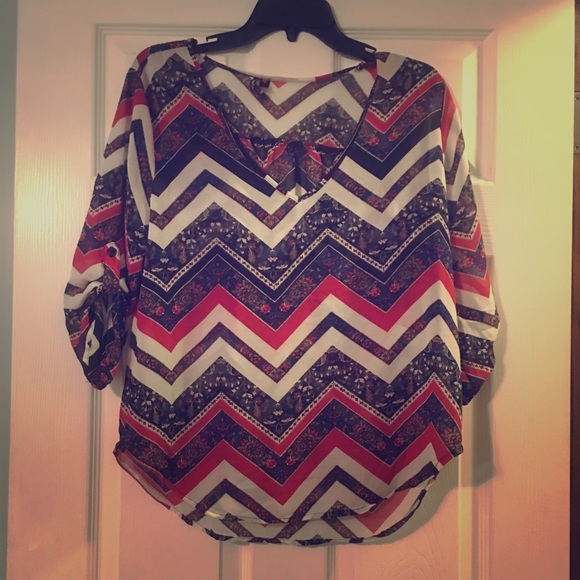 Sheer 3/4 blouse