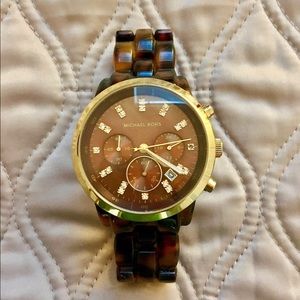 Michael Kors tortoise shell watch