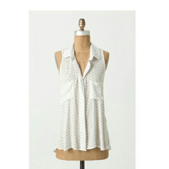 Anthropologie Tops - Anthropologie polka dot blouse