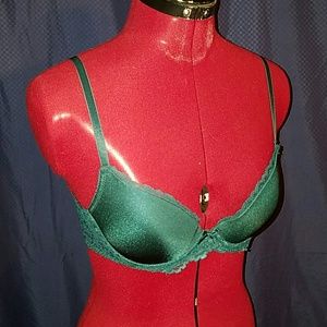 H&M dark green lace bra