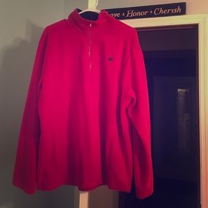 Mens fleece polo pullover