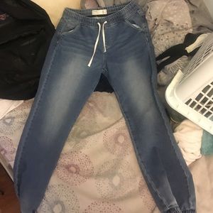 denim joggers