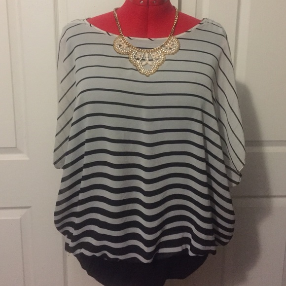 Gradient Striped Blouse
