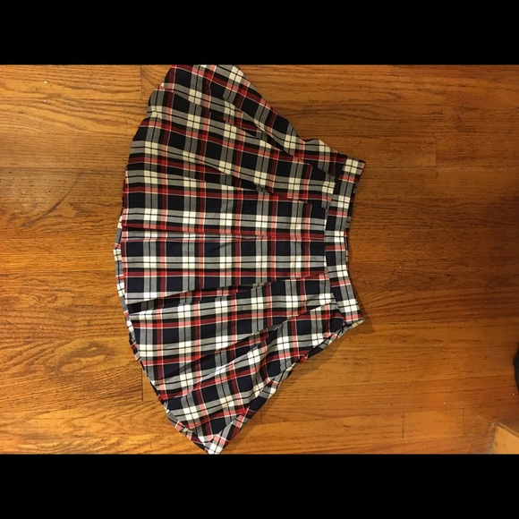 h&m plaid skirt