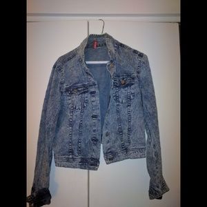 Acid wash denim jacket