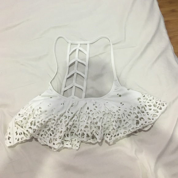 Victoria Secret Pink white flowy top. - Picture 2 of 3