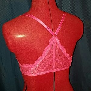 SO intimates pink lace back bra