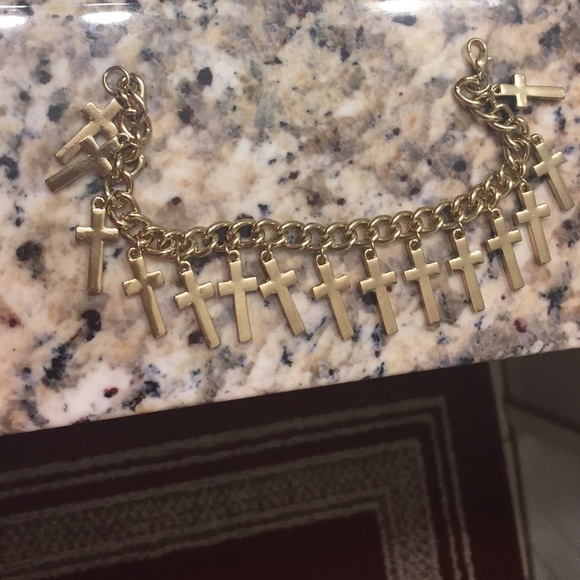 Gold Dangling cross bracelet‼️WEEKEND SALE ONLY‼️