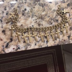 Gold Dangling cross bracelet‼️WEEKEND SALE ONLY‼️