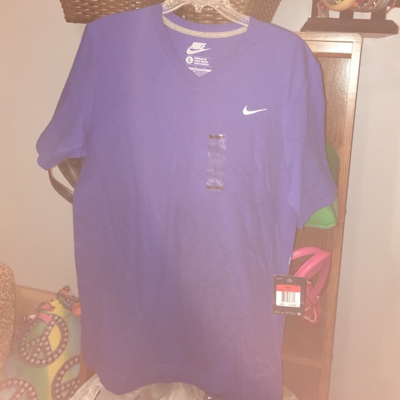 Blue Nike V-Neck T-Shirt