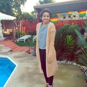 Tan Knitted Cardigan