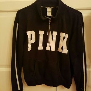 PINK VICTORIA'S SECRET ZIP UP SWEATSHIRT
