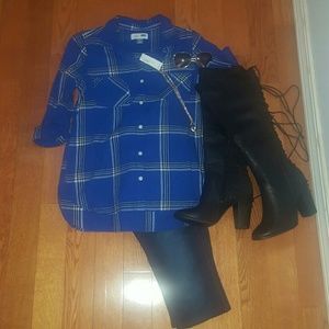NWT Old Navy Classic Plaid Shirt for Women