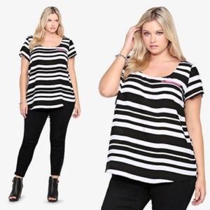 Stripped challis dolman top
