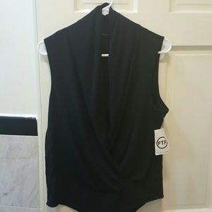 Black wrap body suit
